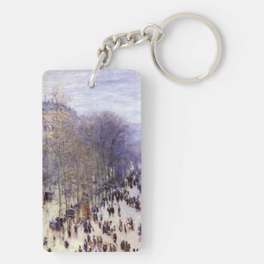 Boulevard des Capucines von Claude Monet Schlüsselanhänger (Rückseite)