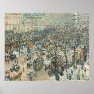 Boulevard des Italiens - Camille Pissarro Kunst, D Poster