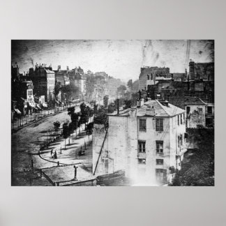 Boulevard du Temple, von Daguerre, historisches Fo Poster