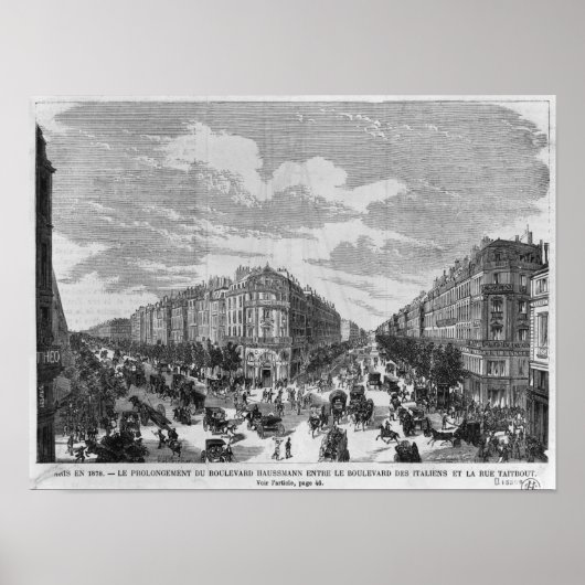 Boulevard Haussmann erstreckt sich zwischen Poster (Vorne)