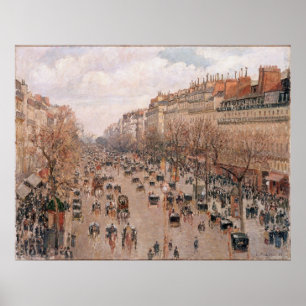 Boulevard Monmartre in Paris von Camille Pissarro Poster