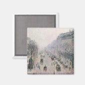 Boulevard Montmartre, 1897 (Öl auf Leinwand) Magnet (Vorderseite/Rückseite)