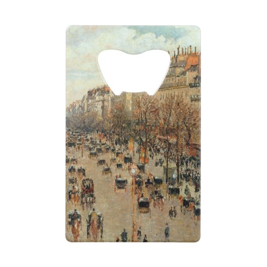 Boulevard Montmartre-Eremitage Camille Pissarro Geldbeutel Flaschenöffner (Vorderseite)