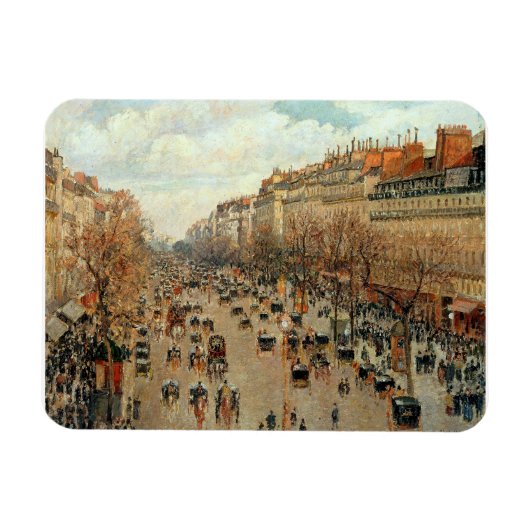 Boulevard Montmartre-Eremitage Camille Pissarro Magnet (Horizontal)