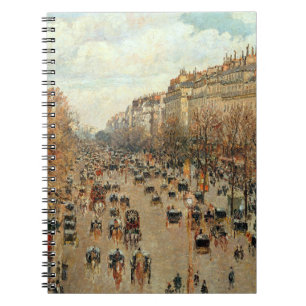Boulevard Montmartre-Eremitage Camille Pissarro Notizblock