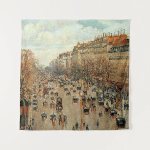 Boulevard Montmartre-Eremitage Camille Pissarro Wandteppich