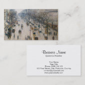 Boulevard Montmartre - Paris - Camille Pissarro Visitenkarte (Vorne/Hinten)