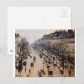 Boulevard Montmartre Winter Morgens Postkarte (Vorne/Hinten)