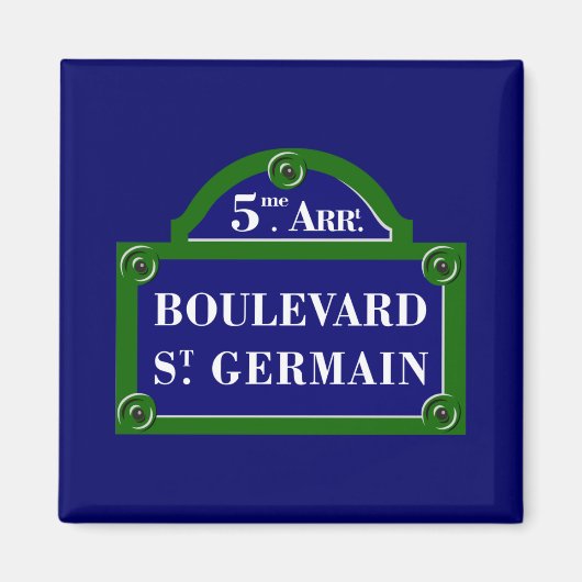 Boulevard Saint-Germain, Paris Street Sign Magnet (Vorne)
