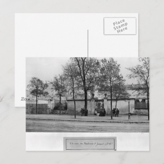 Boulevard Saint-Jacques Postkarte (Vorne/Hinten)