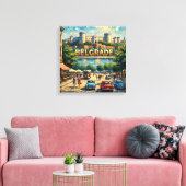 Boulevard-Szene Belgrader Festung Leinwand (Insitu (Wohnzimmer))