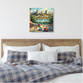 Boulevard-Szene Belgrader Festung Leinwand (Insitu (Schlafzimmer))