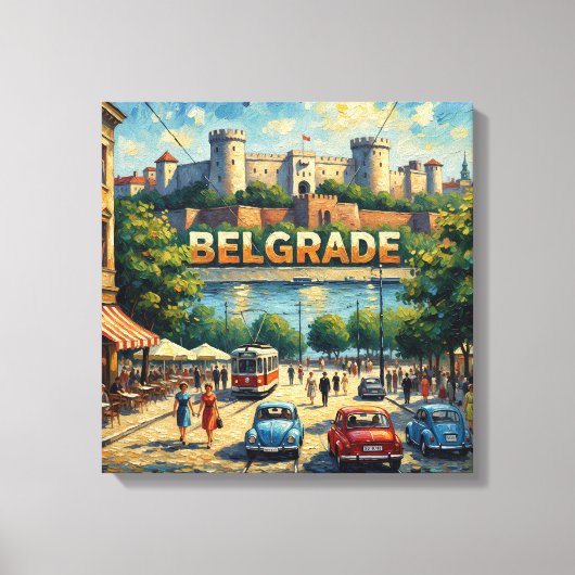 Boulevard-Szene Belgrader Festung Leinwand (Vorderseite)