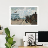 Boulevarde Montmartre in Night ~ Camille Pissarro Poster (Heimbüro)