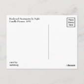 Boulevarde Montmartre in Night ~ Camille Pissarro Postkarte (Rückseite)