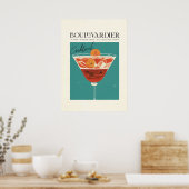 Boulevardier Cocktail Klassisches Rezept Poster (Küche)