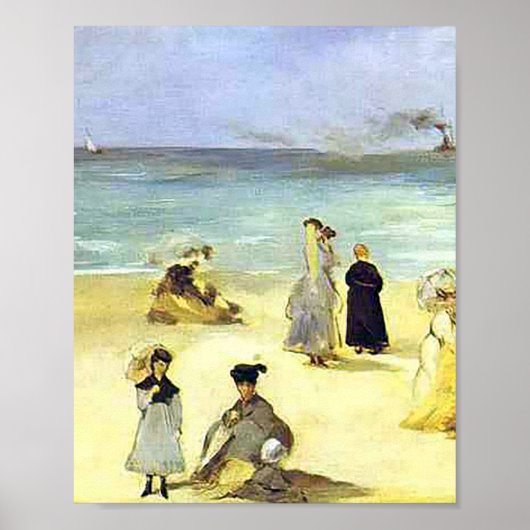 Boulogne Beach von Édouard Manet Poster (Vorne)