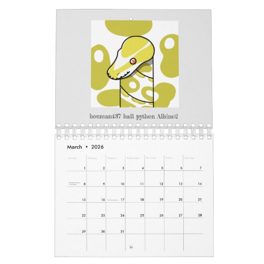 bouman ball python series vol.2 カレンダー kalender (Mär 2026)