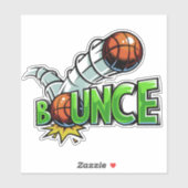 BOUNCE-Aufkleber für Basketball Aufkleber (Blatt)