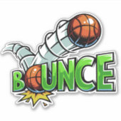 BOUNCE-Aufkleber für Basketball Aufkleber (Vorderseite)