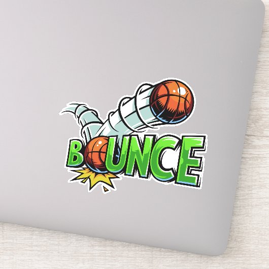 BOUNCE-Aufkleber für Basketball Aufkleber (Detail)