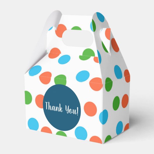 Bounce Ball Pit Geburtstagsparty Dots Danke Geschenkschachtel (Vorderseite)