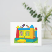 Bounce Castle Kids Postkarte (Stehend Vorderseite)