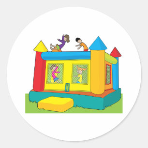 Bounce Castle Kids Runder Aufkleber