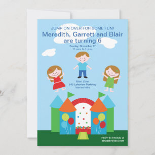 Bounce-Haus Einladung