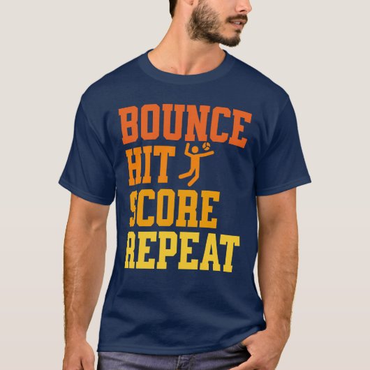Bounce Hit Score Wiederholung Spikeball T-Shirt (Vorderseite)