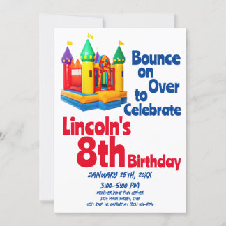 Bounce House Aufblasbares Kindergeburtstag Party Einladung