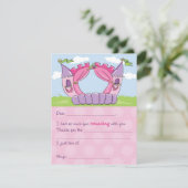 Bounce House Ausfüllen Dankeschön Karte : Prinzess (Stehend Vorderseite)