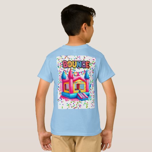Bounce House Birthday Bash Custom T-Shirt (Schwarz voll)