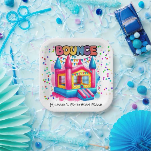 Bounce House Birthday Bash Pappteller (Party)