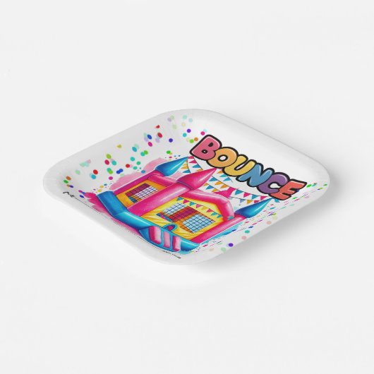 Bounce House Birthday Bash Pappteller (Gewinkelt)