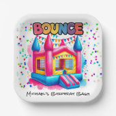 Bounce House Birthday Bash Pappteller (Vorderseite)