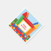 Bounce House Birthday Paper Napkins Serviette (Ecke)