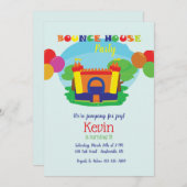 Bounce House Birthday Party Einladung (Vorne/Hinten)