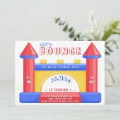 Bounce House Birthday Party Einladung (Stehend Vorderseite)