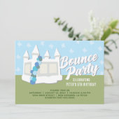 Bounce House Birthday Party Einladung (Stehend Vorderseite)