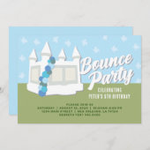 Bounce House Birthday Party Einladung (Vorne/Hinten)
