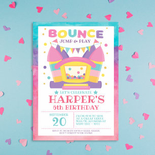 Bounce House Birthday Party Einladung