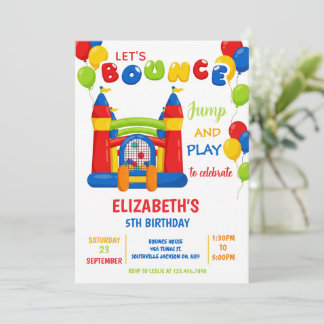 Bounce House Birthday Party Invitations Einladung