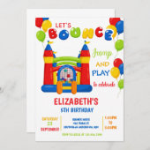Bounce House Birthday Party Invitations Einladung (Vorne/Hinten)
