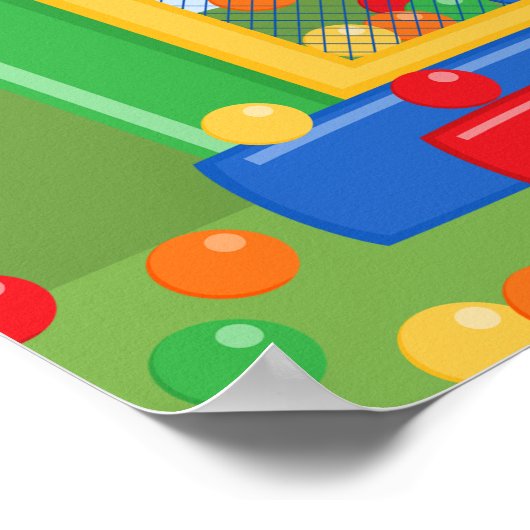 Bounce House Birthday Poster (Ecke)