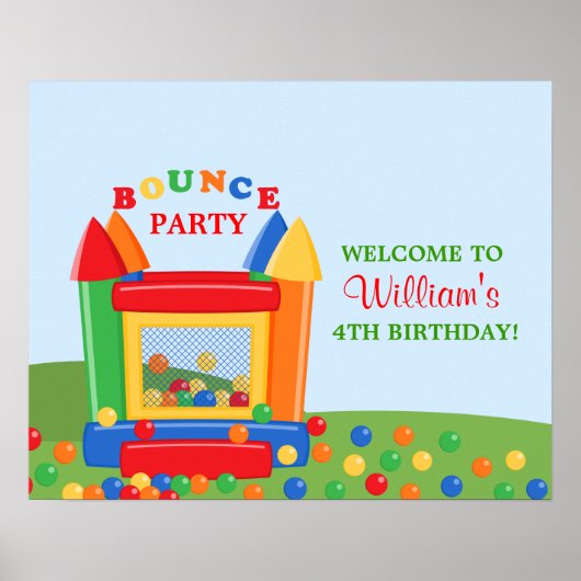 Bounce House Birthday Poster (Vorne)