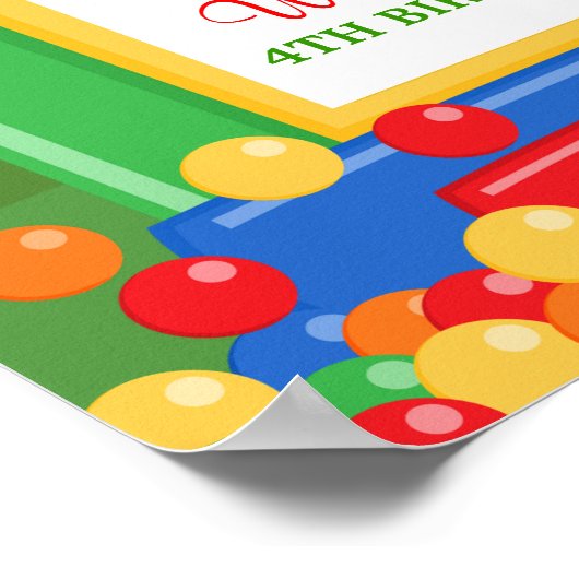 Bounce House Birthday Poster (Ecke)