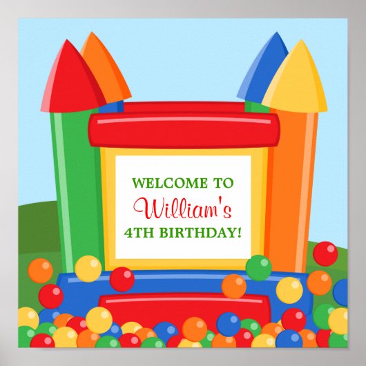 Bounce House Birthday Poster (Vorne)