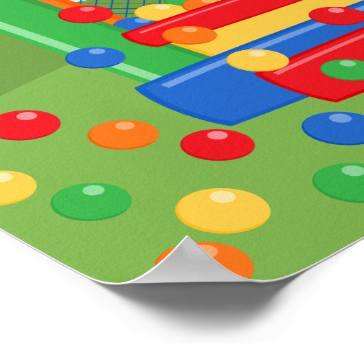 Bounce House Birthday Poster (Ecke)