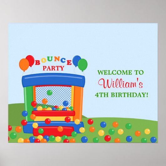 Bounce House Birthday Poster (Vorne)